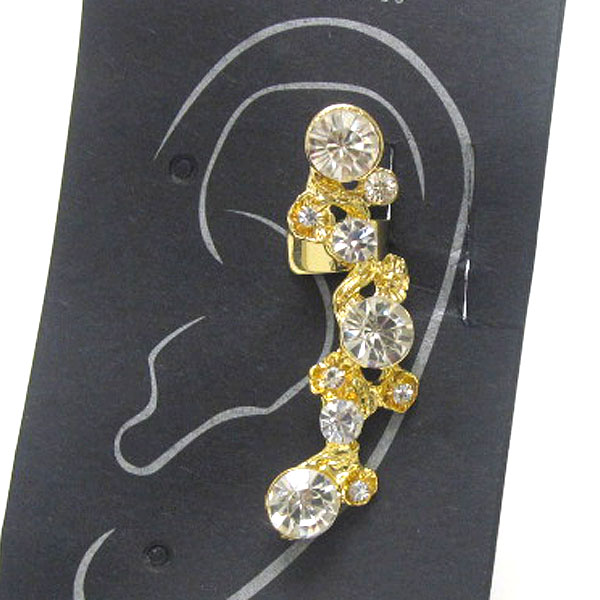 Crystal deco ear cuff or hook