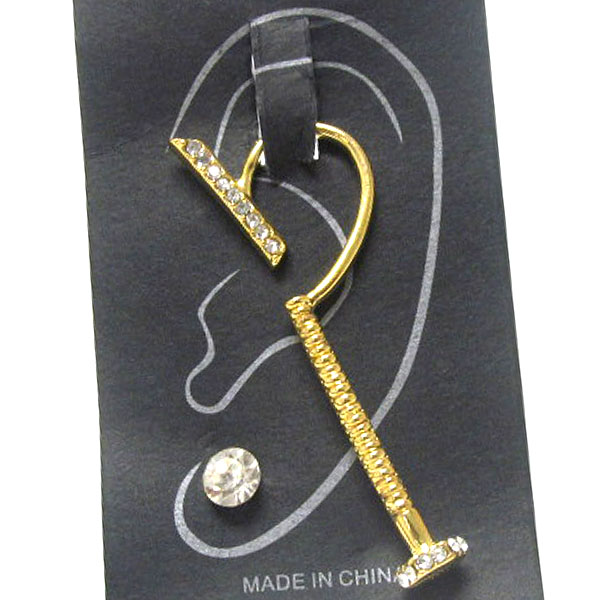 Crystal deco nail ear hook