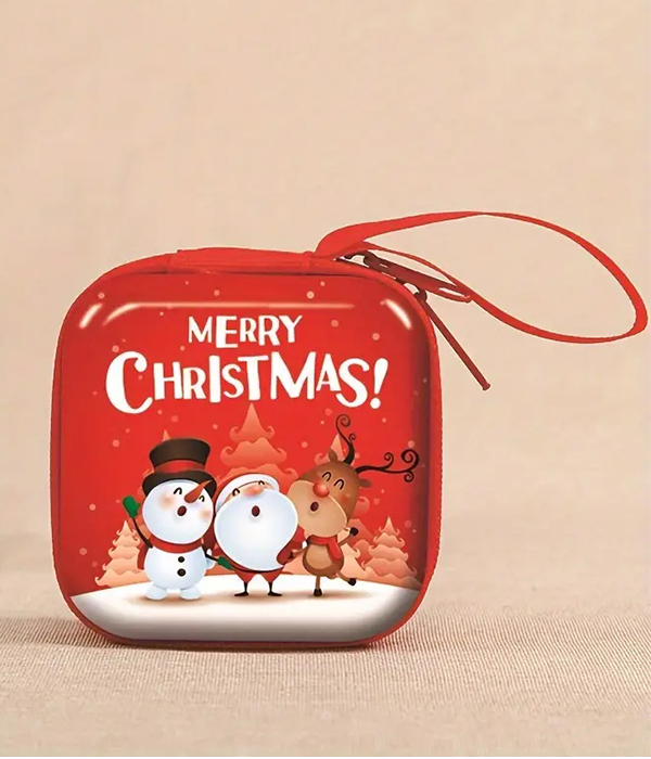 Christmas theme metal coin purse