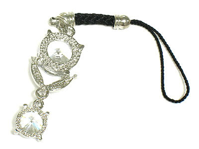 Crystal ball drop cellphone charm