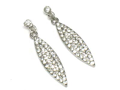 Crystal leaf shape earring