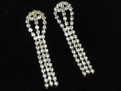 Rhinestone drop earring