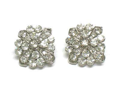 Crystal flower earring