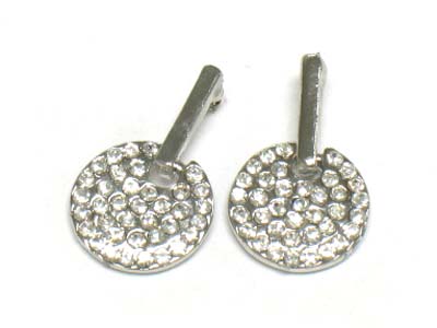 Crystal round drop earring