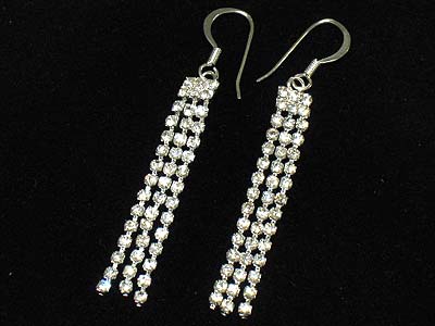 Rhinestone drop earring