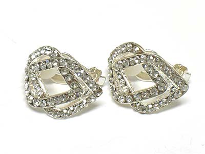 Crystal clip on earring