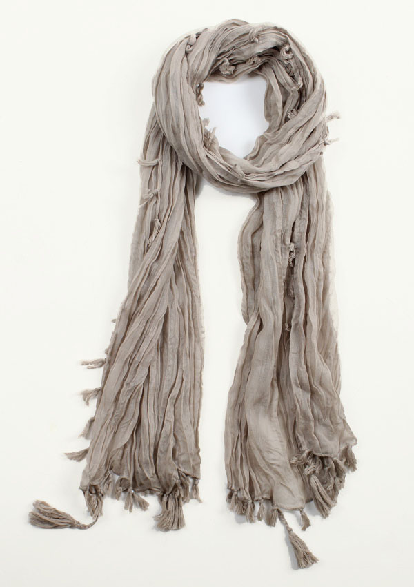 Tassel and wrinkle  scarf