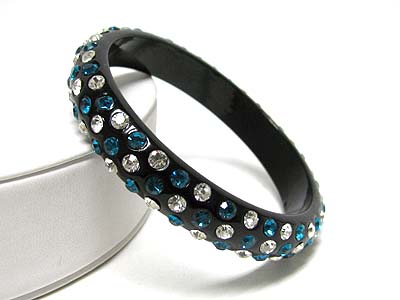 Crystal stud acrylic bangle bracelet