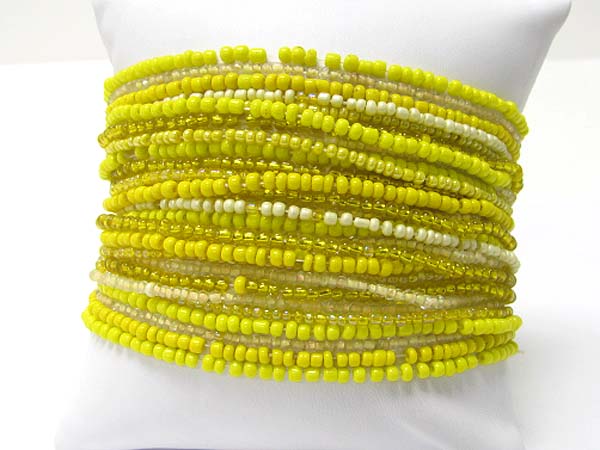 Multi row fashion seed beads bracelet