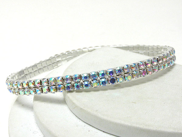 Double row rhinestone anklet?