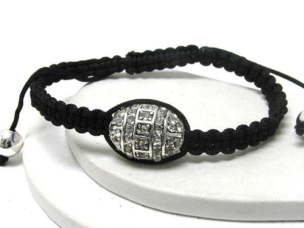 Crystal paved sole shambhala ball friendship bracelet