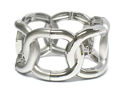 Chain shape link stretch bracelet