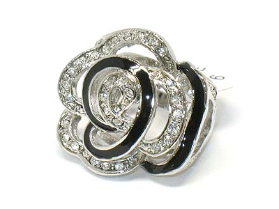 Crystal designer style flower ring