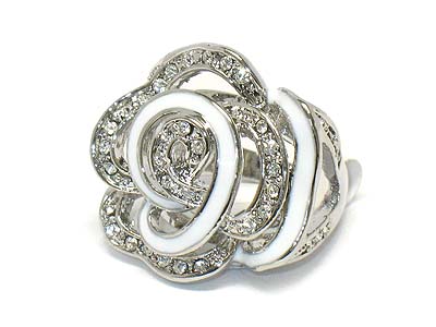 Crystal designer style flower ring