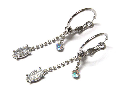 Cubic zirconia drop earring