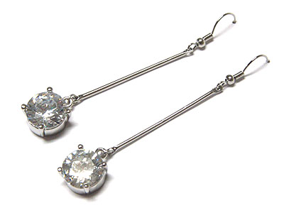 Cubic zirconia drop earring