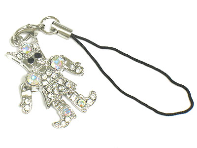 Crystal king cellphone charm