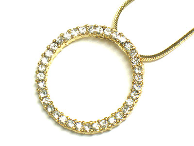 Crystal designer style round necklace