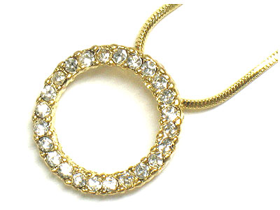 Crystal designer style round necklace