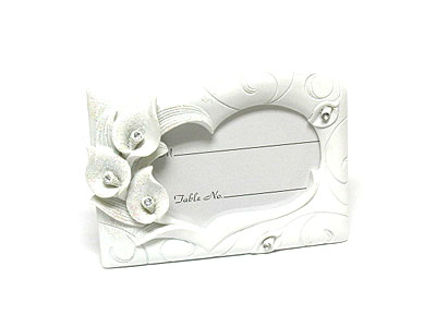 Wedding giveaway figuline picture frame or table name tag - heart shape