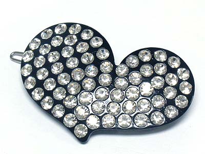 Crystal deco heart shape hair pin