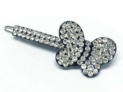 Crystal decp butterfly hair pin