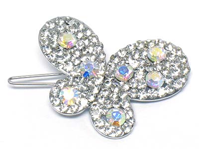 Crystal deco butterfly hair pin