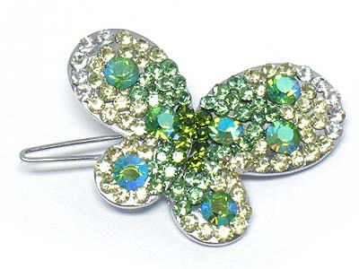 Crystal deco butterfly hair pin