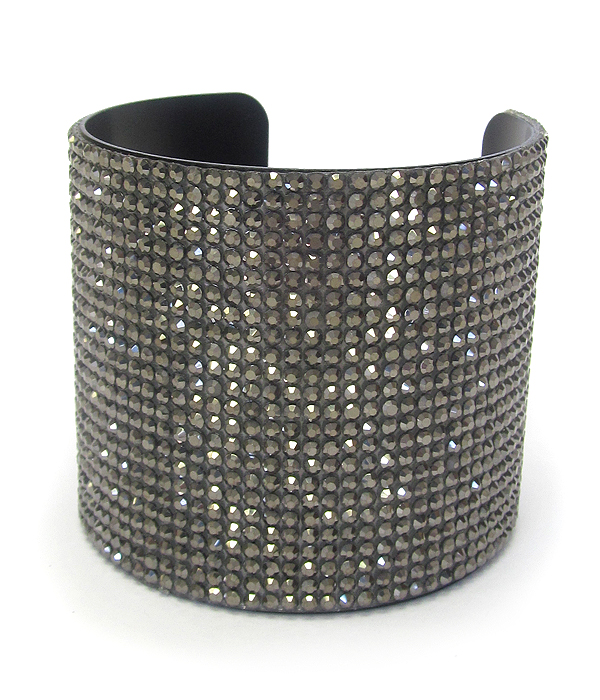 Rhinestone metal cuff bracelet