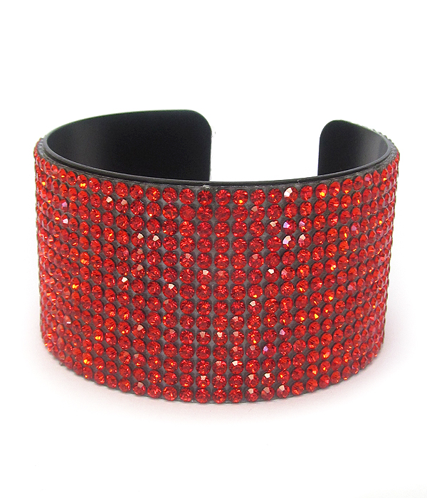 Rhinestone metal cuff bracelet