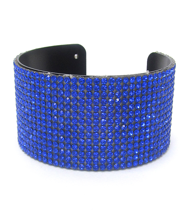 Rhinestone metal cuff bracelet