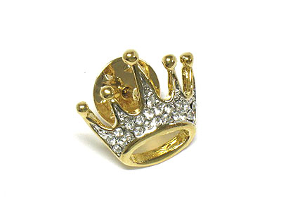 Crystal crown pin