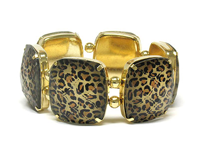 Animal print formica double stretch bracelet