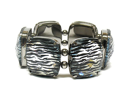 Animal print formica double stretch bracelet