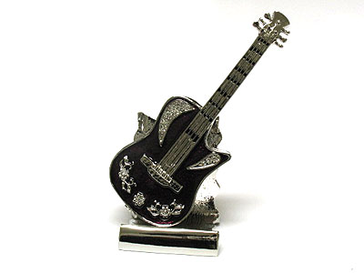 Crystal deco guitar jewelry box