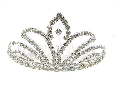 Crystal blooming flower shape comb