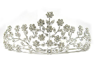 Multi crystal flower crown tiara