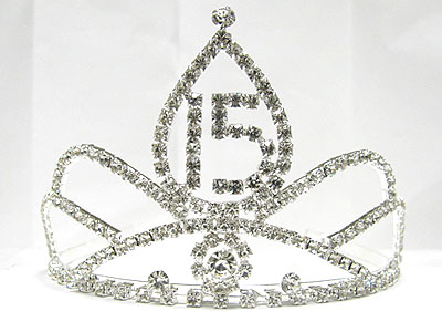 Crystal sweet 15 crown tiara