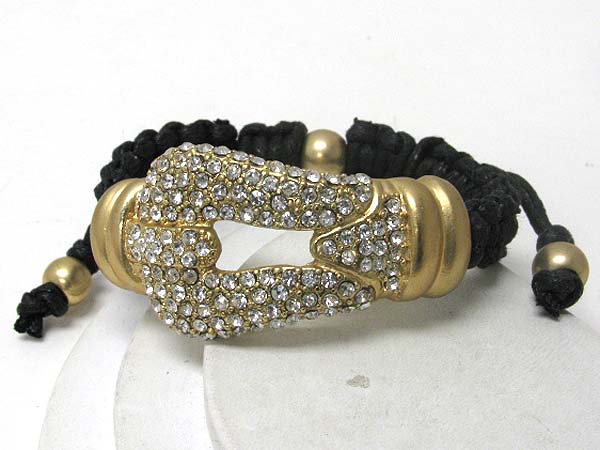 Crystal stud metal buckle freindship bracelet