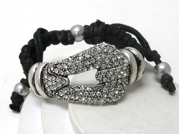 Crystal stud metal buckle freindship bracelet