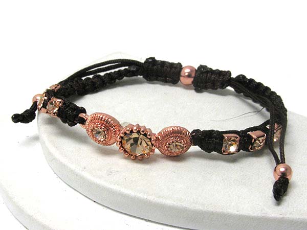 Crystal stud freindship bracelet