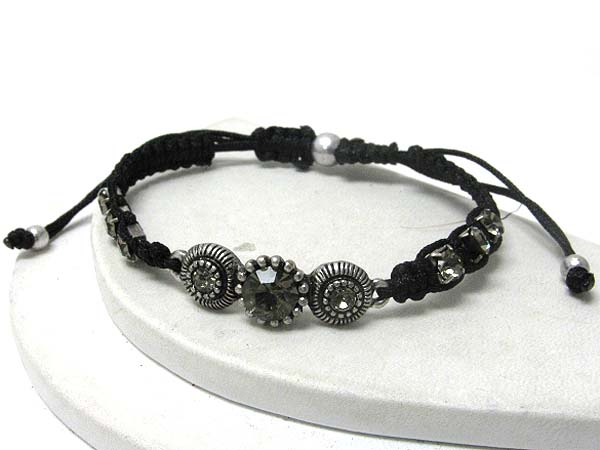 Crystal stud freindship bracelet