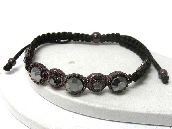 Crystal stud freindship bracelet