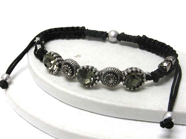 Crystal stud freindship bracelet