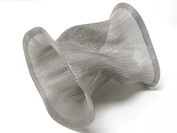 Distorted metal mesh bangle