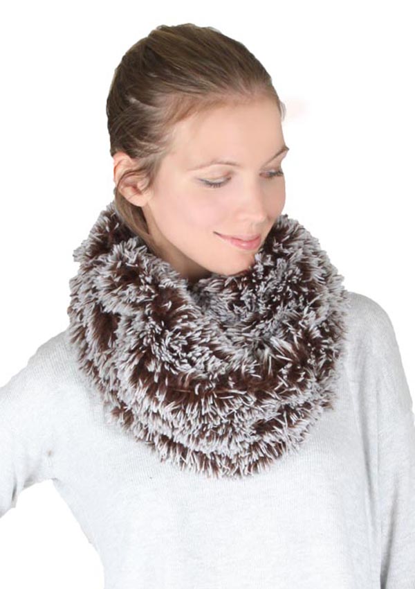 Furry winter infinity scarf