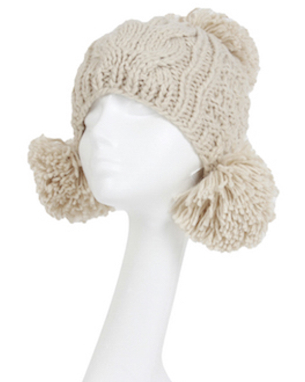 Multi pom knit winter hat