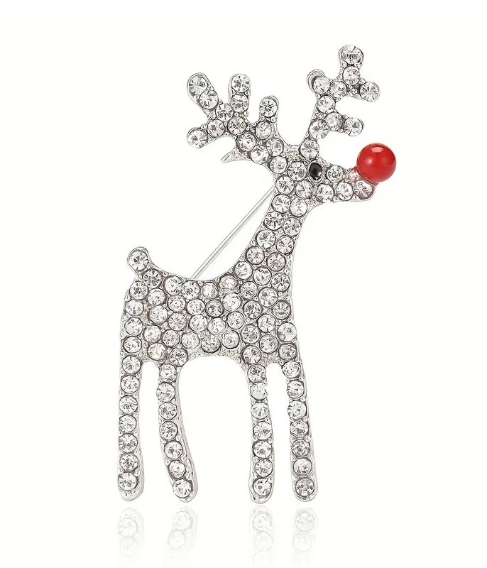 Christmas theme reindeer brooch