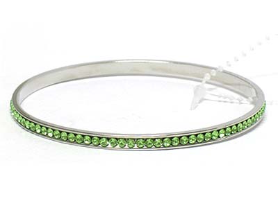 Crystal stone single line bangle 