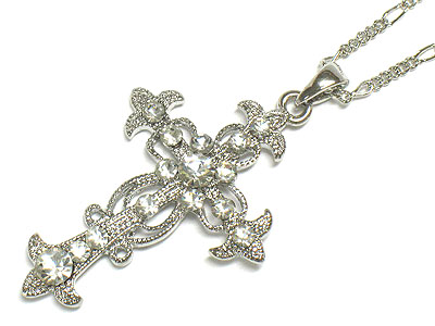 Crystal cross neckalce